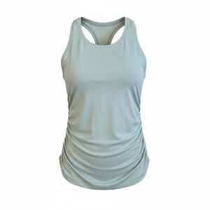 Lululemon Swiftly Racerback Tank Top Mint Green Ruched Seamless Athletic Sz 4